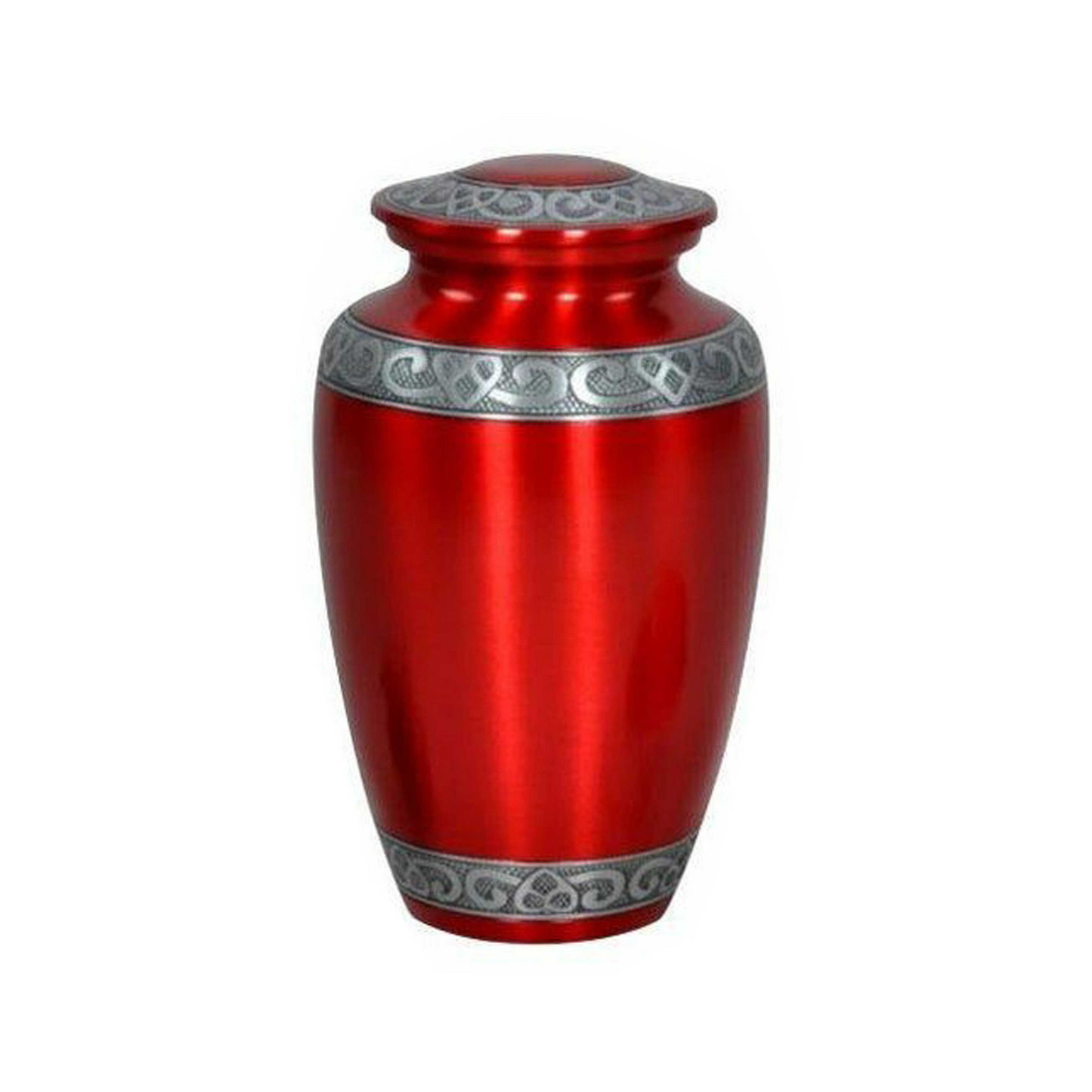 Scarlet Red Classic Cremation Urn for Human Ashes