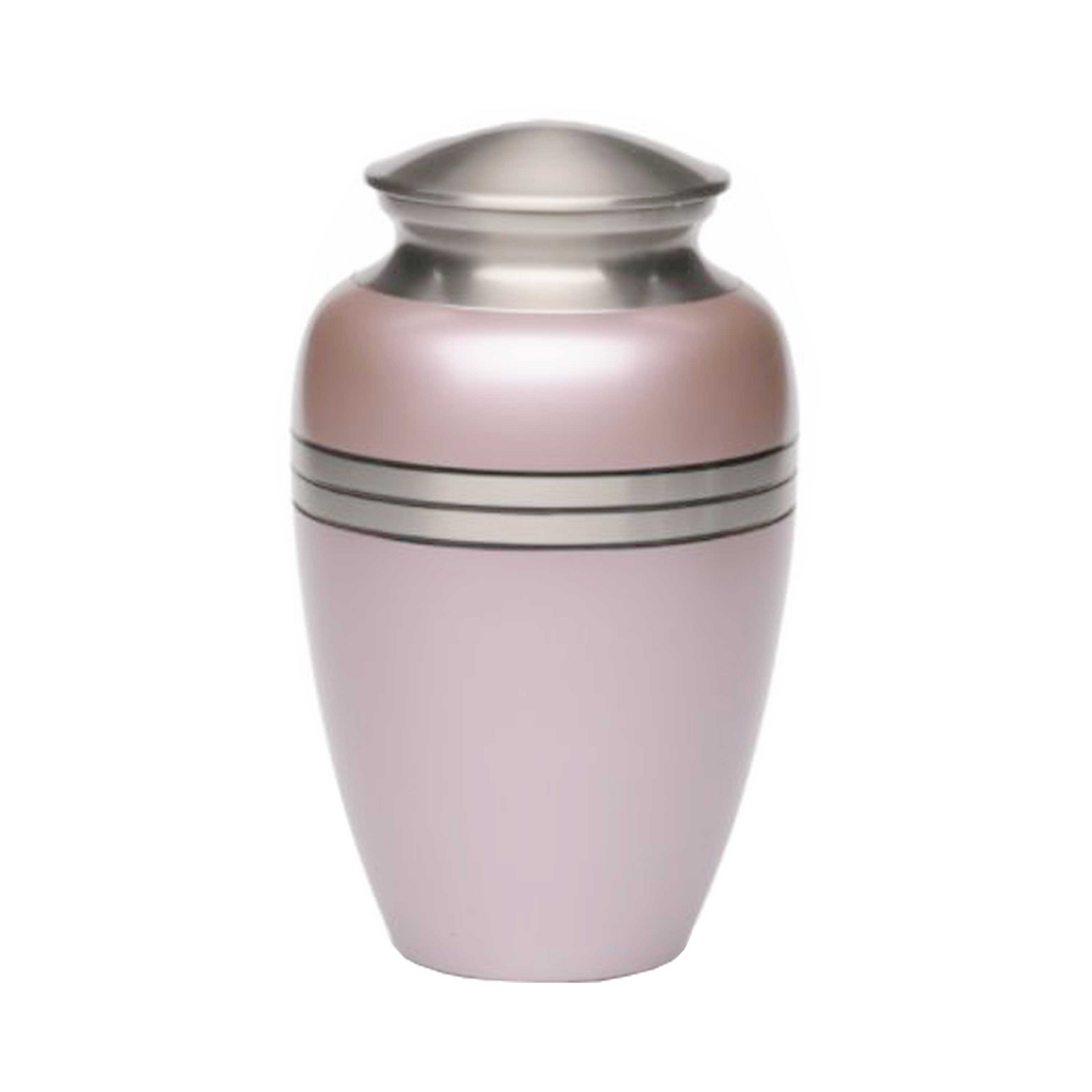 Baby Pink Classic Striped Cremation Urn for Human Ashes