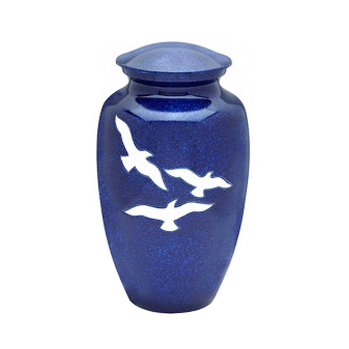 Grunge Blue Stone Printed Cremation Urn for Human Ashes