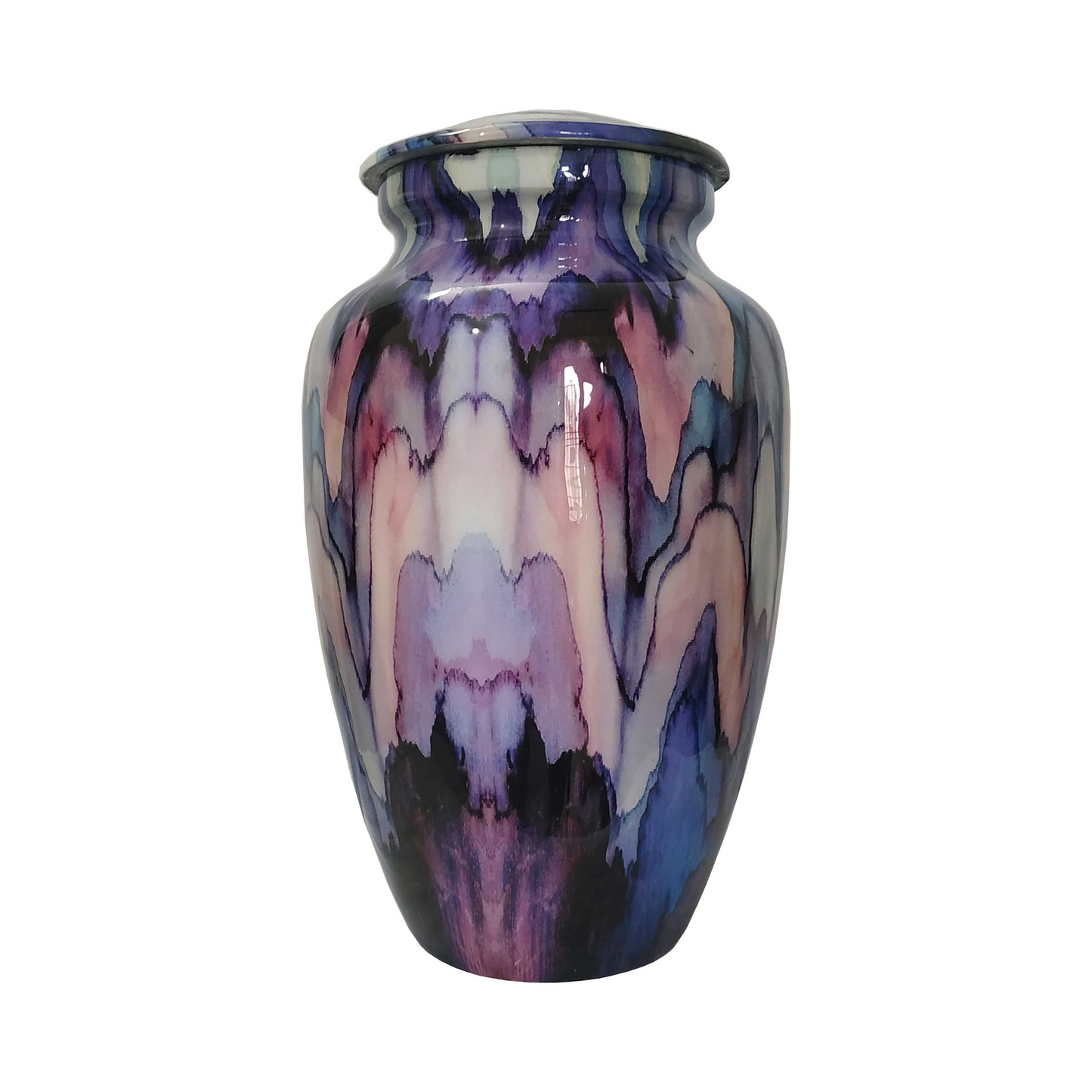 Shades of Purple Printed Cremation Urn for Human Ashes