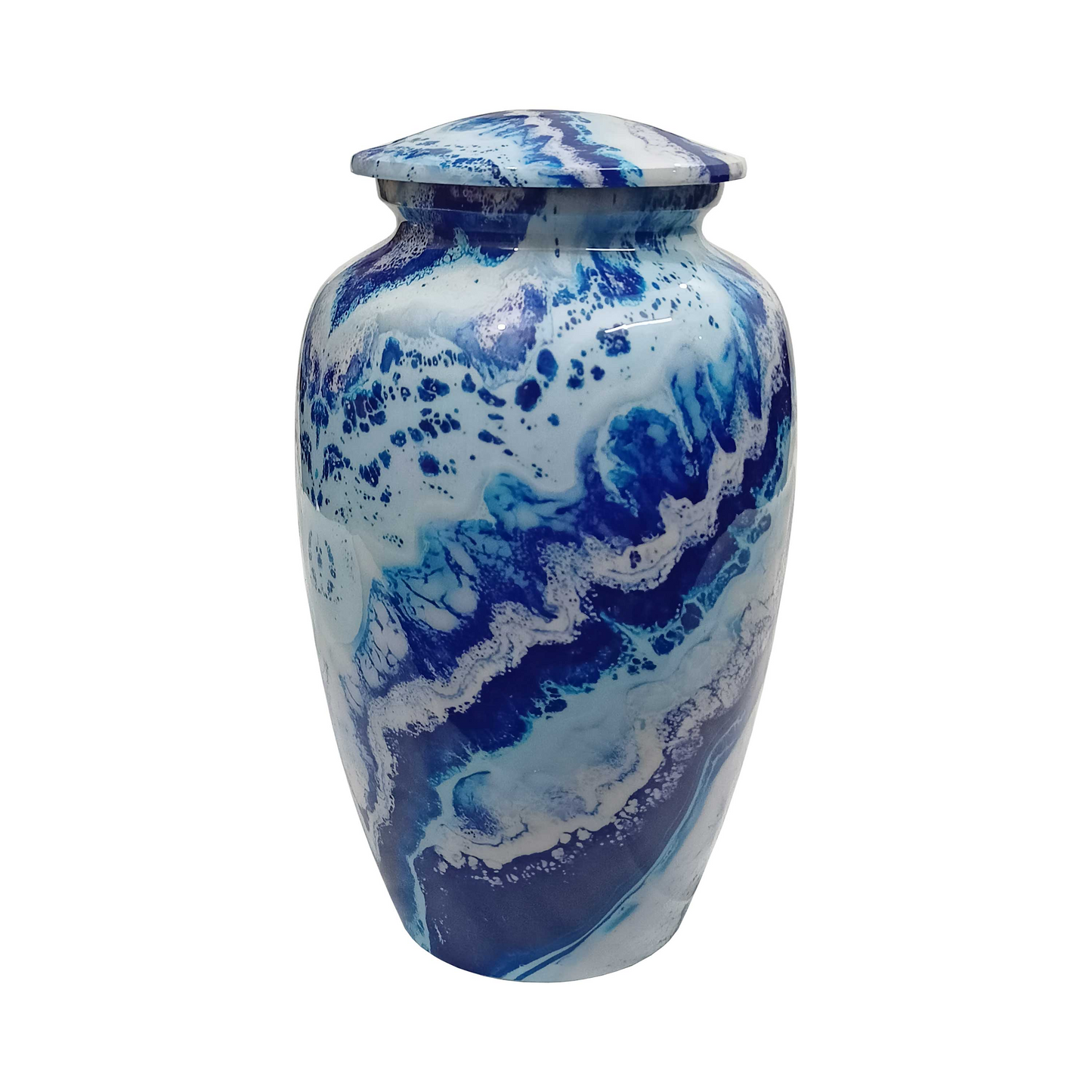Unreal Sodalite Stone Printed Cremation Urn for Human Ashes