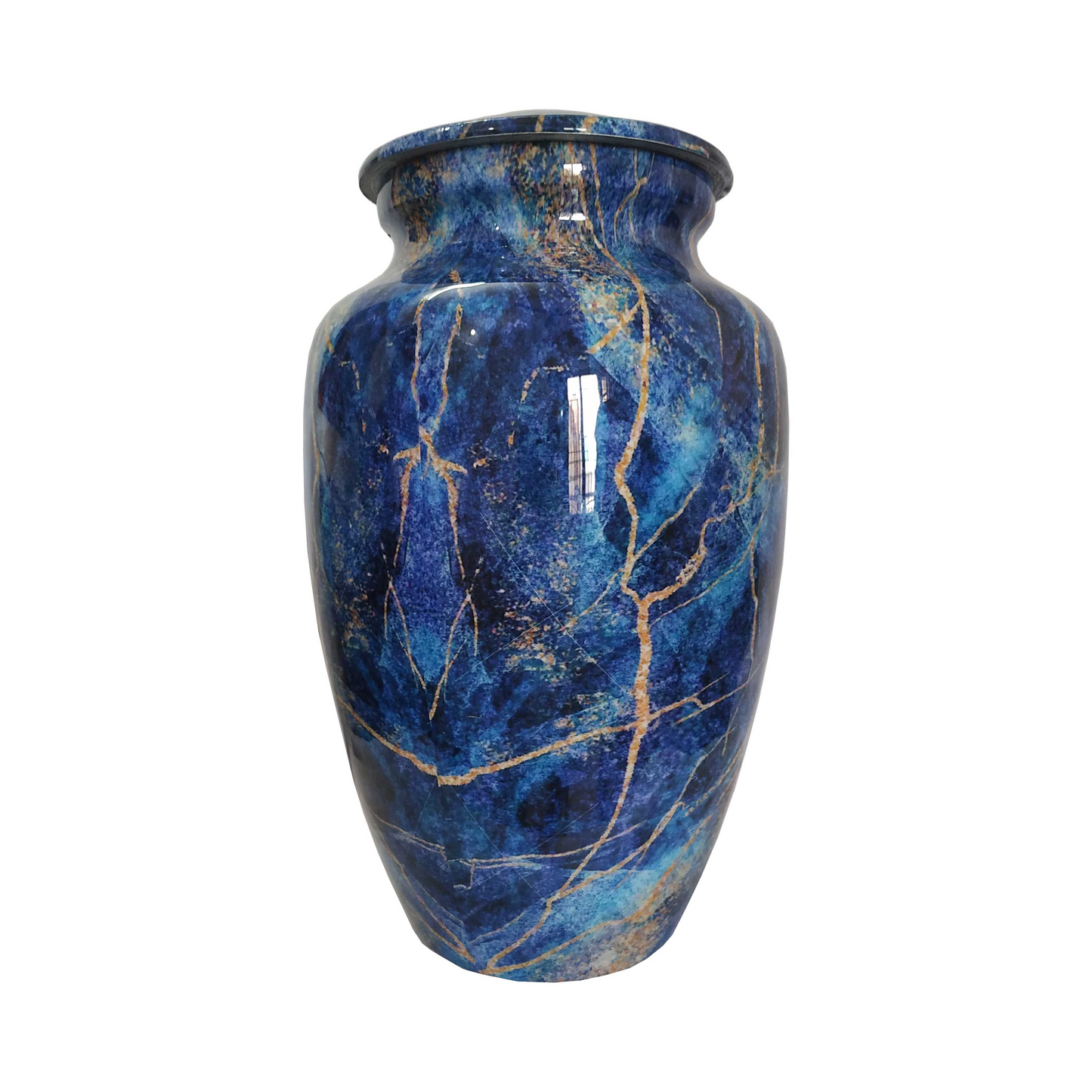 Unreal Lapis Lazuli Printed Cremation Urn for Human Ashes