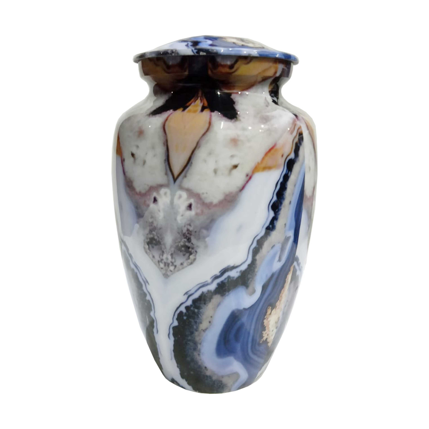 Agate Stone Pattern Printed Cremation Urn for Human Ashes