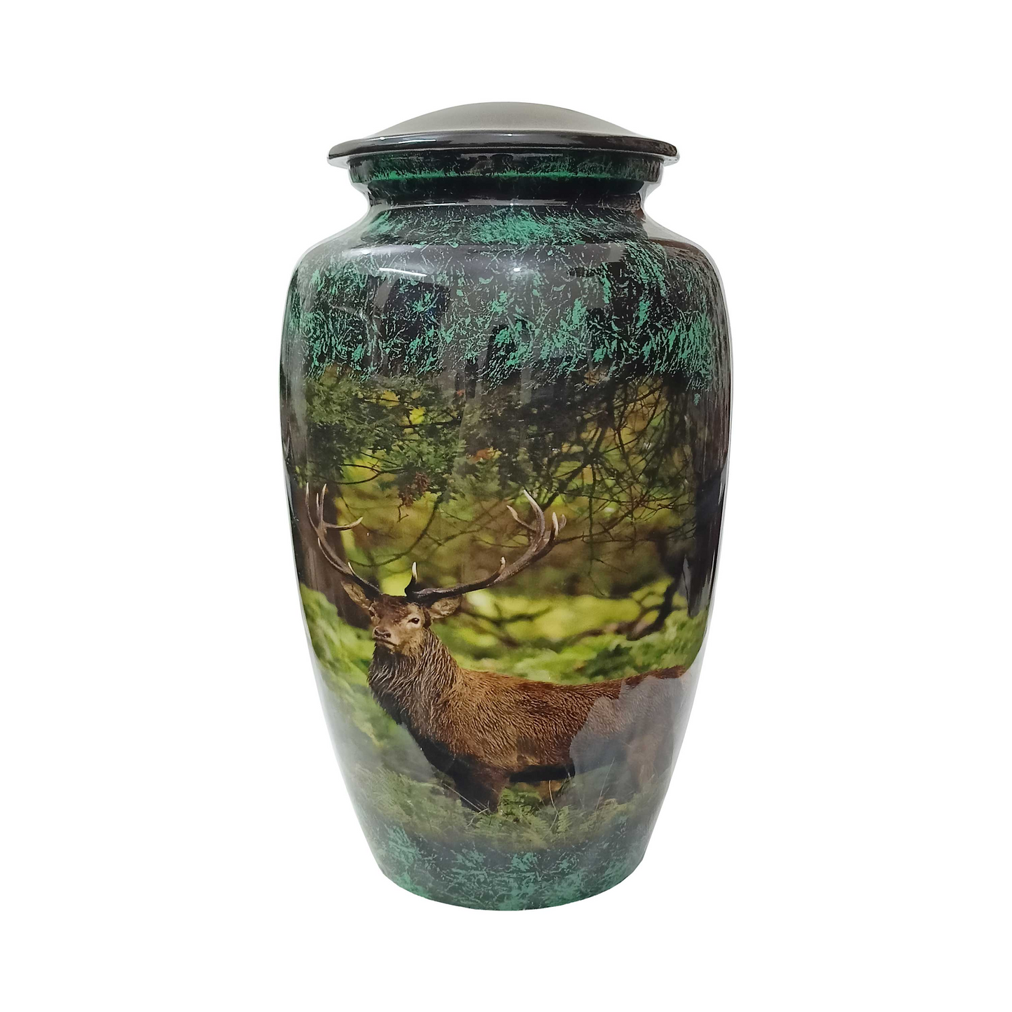 Unreal Red Deer Printed Cremation Urn for Human Ashes