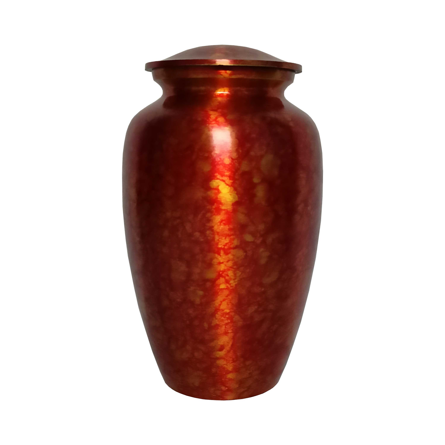 Red and Yellow Classic Cremation Urn for Human Ashes