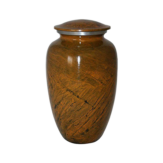 Abstract Smoked Topaz Cremation Urn for Human Ashes