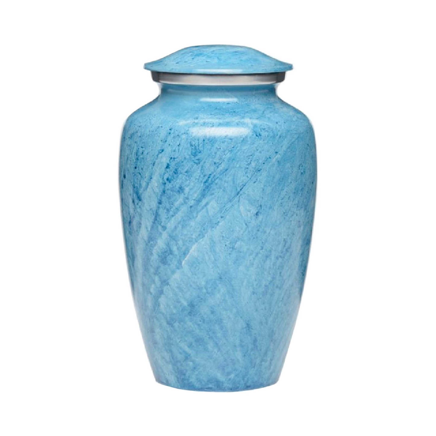Light Blue Marble Design Cremation Urn for Human Ashes