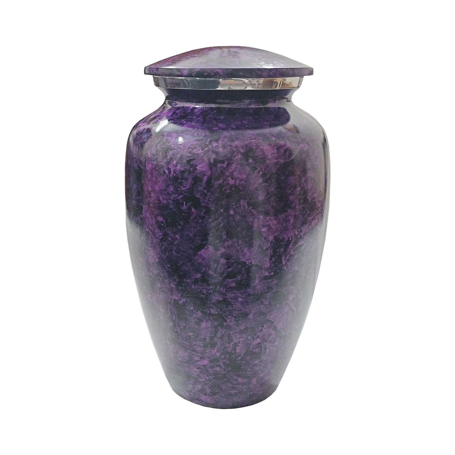 Violet Purple Black Classic Cremation Urn for Human Ashes