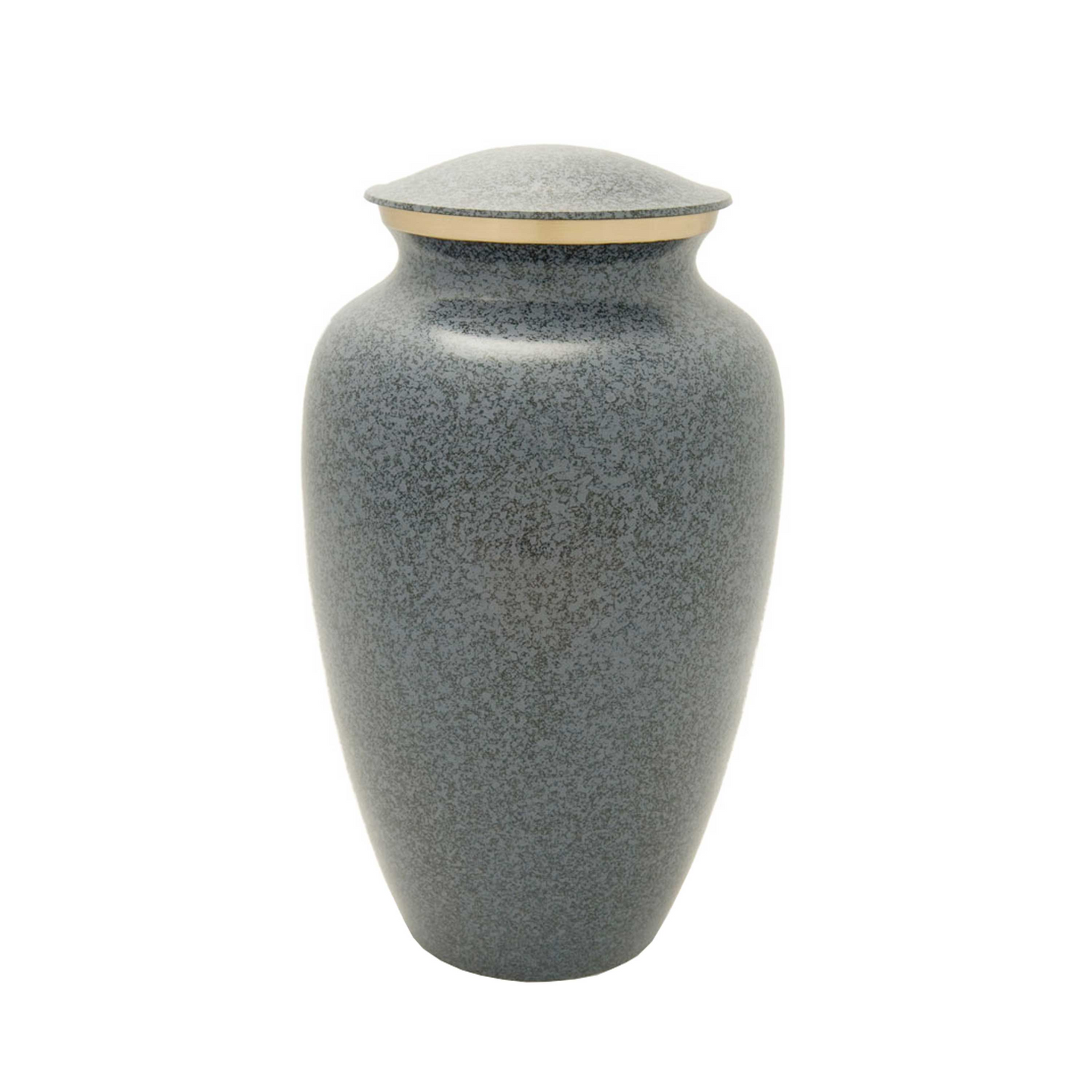 Speckled Gray & Black Granite Stone Classic Cremation Urn for Human Ashes