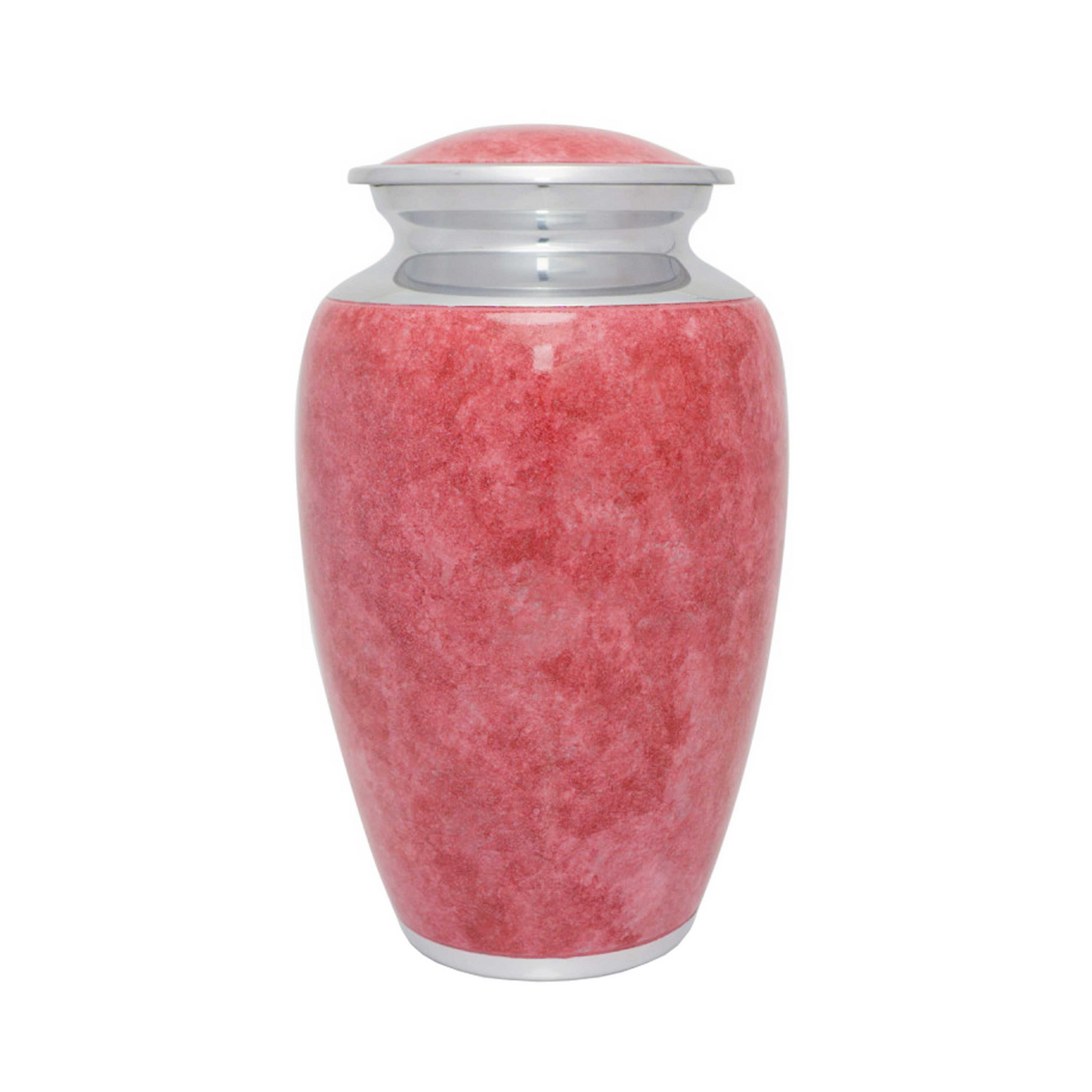 Red Marbled Texture Classic Cremation Urn for Human Ashes
