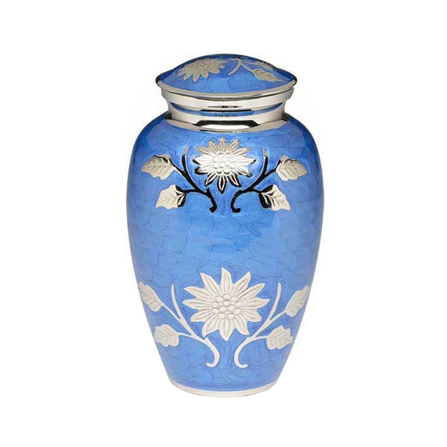The Sunflower Sky Blue Classic Cremation Urn for Human Ashes