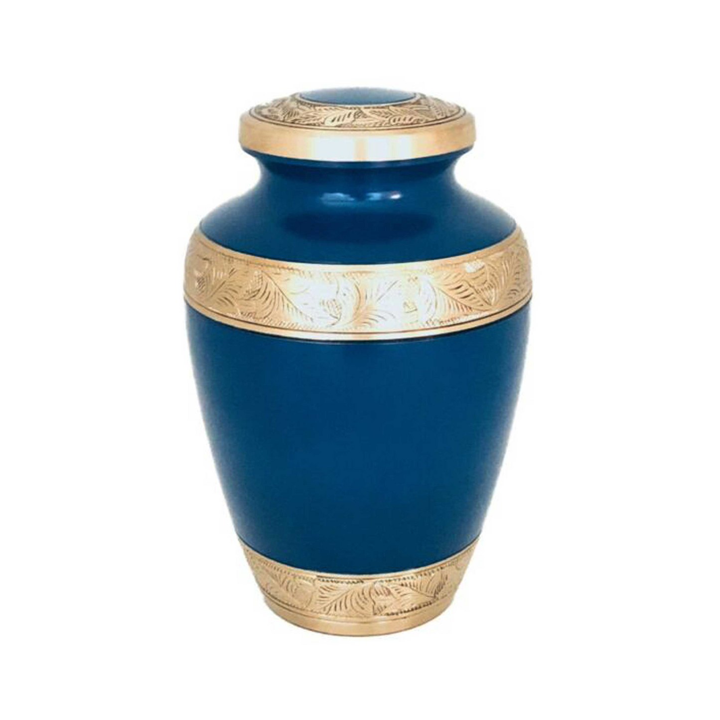 Dark Blue Ink Cremation Urn for Human Ashes