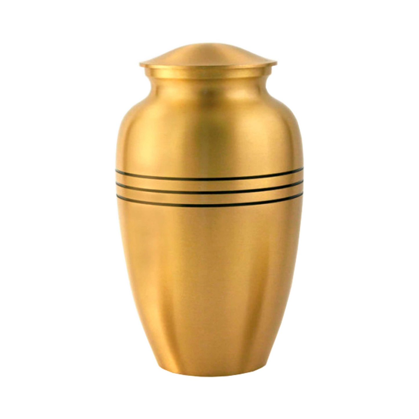 Three Striped Matt Classic Cremation Urn for Human Ashes