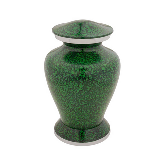 Green Marbled Aria Cremation Urn for Human Ashes