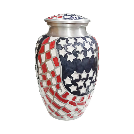 American Flag Cremation Urn for Human Ashes