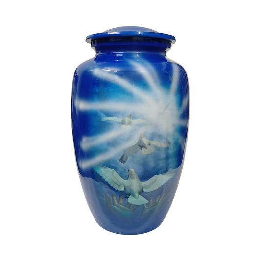 Unreal Free White Pigeon  Cremation Urn for Human Ashes