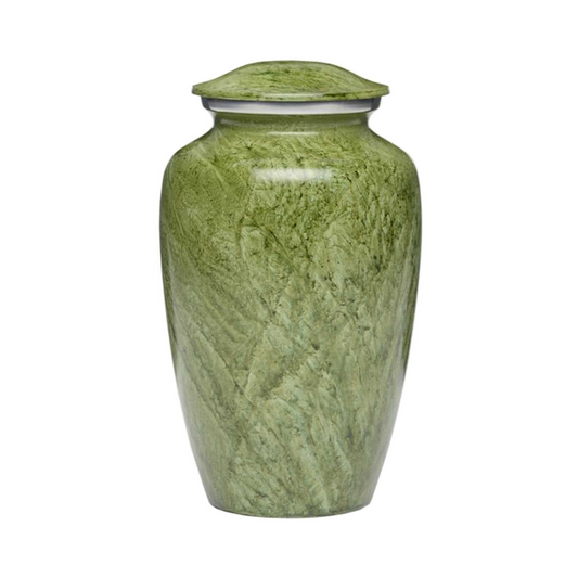 Unnatural Peridot Metal Cremation Urn for Human Ashes