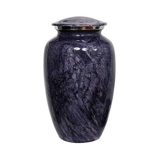 Royal Blue Marble Cremation Urn for Human Ashes
