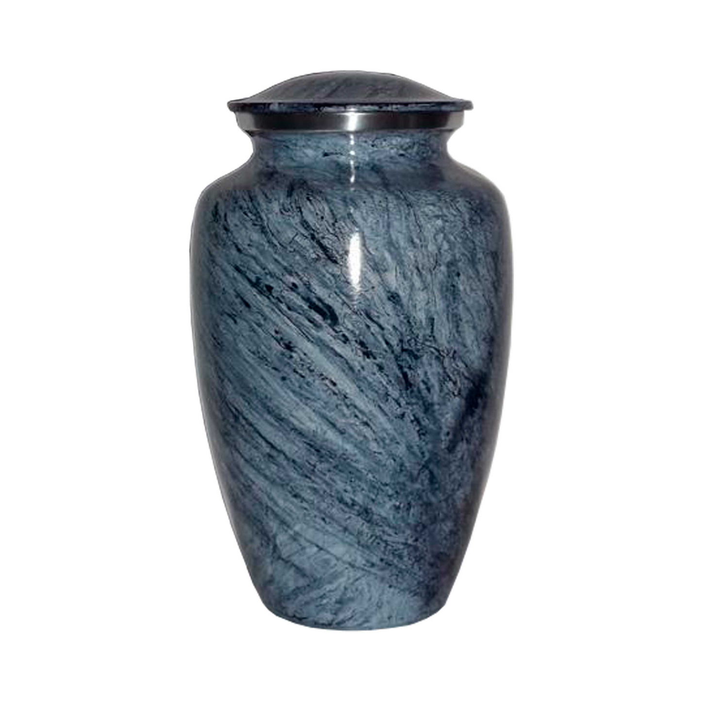 Abstract Blue Marble Cremation Urn for Human Ashes