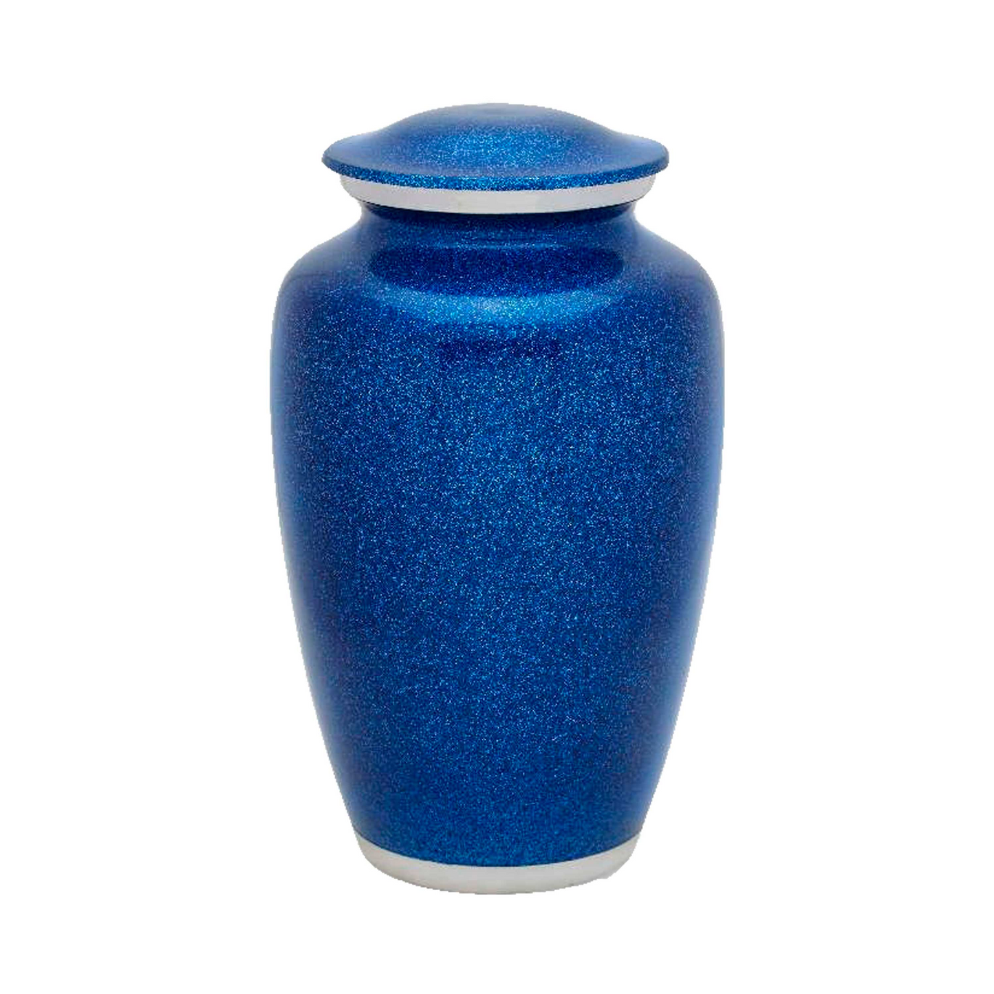 Bright Blue Glitter Cremation Urn for Human Ashes