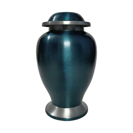 Dark Indigo Foamed Cremation Urn for Human Ashes
