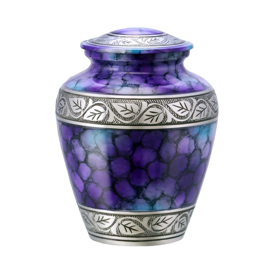 Lab Created Purple Clouds Cremation Urn for Human Ashes